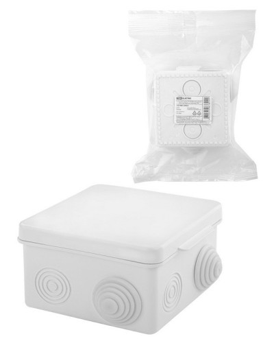 Коробка ОП 80х80х50мм, крышка, IP54, 7вх., белая (SQ1401-0922). Распаячная коробка. TDM ЕLECTRIC в Новошахтинске