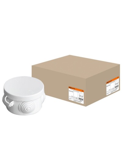 Коробка ОП D65х40мм, крышка, IP54, 4вх. (SQ1401-0501). Распаячная коробка. TDM ЕLECTRIC в Новошахтинске