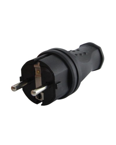 Вилка прямая 2Р+РЕ 16А 250В IP44 (SQ0612-0031). Вилка прямая каучук. TDM ЕLECTRIC в Новошахтинске