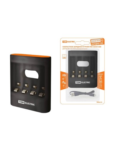 Зарядное устройство 36044 (3600mA 4слота АА/ААА 4 кан.USB) (SQ1702-0100). Зарядное устройство. TDM ЕLECTRIC в Новошахтинске