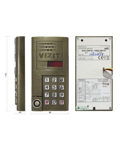 БВД-SM101T. Вызывная панель аудиодомофона. VIZIT в Новошахтинске