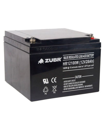ZUBR HR 12100W (12V, 28Ah). Аккумулятор герметичный свинцово-кислотный. ZUBR в Новошахтинске