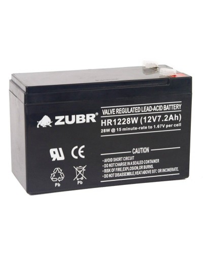 ZUBR HR 1228W (12V, 7,2Ah). Аккумулятор герметичный свинцово-кислотный. ZUBR в Новошахтинске