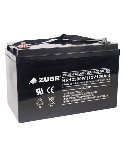 ZUBR HR 12390W (12V, 110Ah). Аккумулятор герметичный свинцово-кислотный. ZUBR в Новошахтинске
