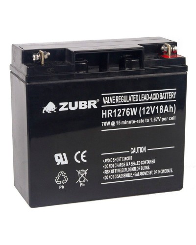 ZUBR HR 1276W (12V, 18Ah). Аккумулятор герметичный свинцово-кислотный. ZUBR в Новошахтинске