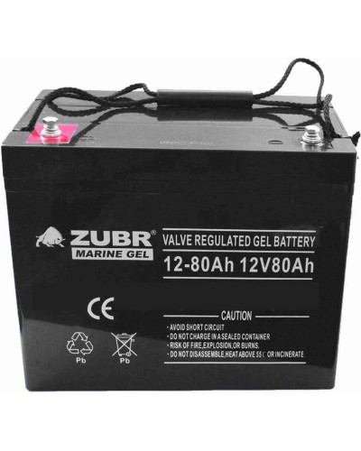 ZUBR MARINE GEL NPG 12-80 (12V, 80Ah). Аккумулятор герметичный свинцово-кислотный. ZUBR в Новошахтинске