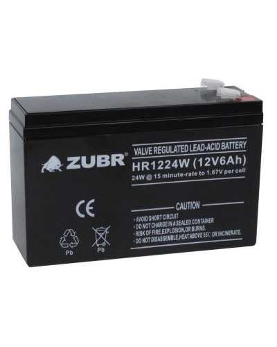 ZUBR HR 1224W (12V, 6Ah). Аккумулятор герметичный свинцово-кислотный. ZUBR в Новошахтинске