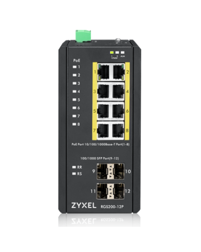 RGS200-12P-ZZ0101F. Промышленный L2 PoE+ коммутатор. ZYXEL в Новошахтинске