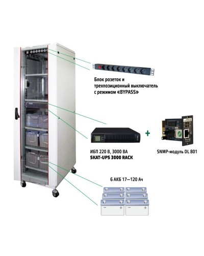 SKAT UPS 3000 SNMP (467). Комплекс бесперебойного питания. Бастион в Новошахтинске