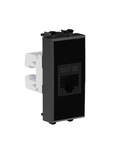 Розетка RJ-45, кат.5E, Avanti, 1 модуль, черный квадрат (4402661): Розетка компьютерная модульная в Новошахтинске