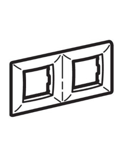 Рамка на 2+2 модуля (двухместная), слоновая кость (75012O): Рамка двухместная, Brava в Новошахтинске