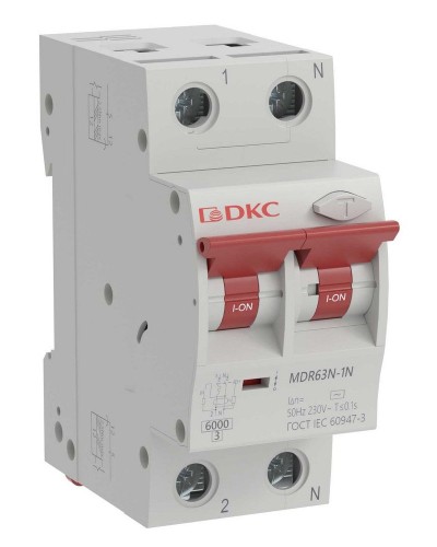 YON max MDR, 1P+N, 30mA, 40A, 6kA, А (MDR63N-1N2C40-A). Автоматический выключатель дифференциального тока. ДКС в Новошахтинске