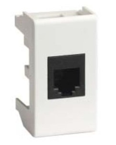 Розетка RJ-45 Viva 1 модуль белая (45048): Розетка компьютерная экранированная с одним разъёмом в Новошахтинске