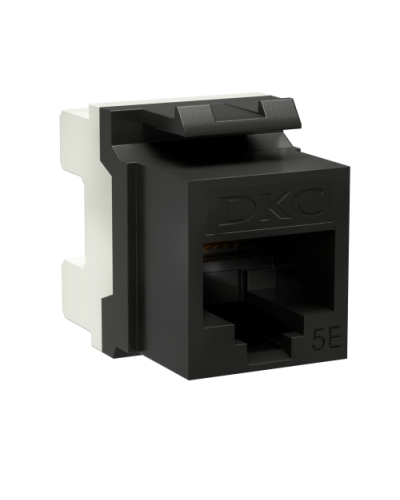 Модуль Keystone RJ45 CAT5E, 180 градусов, черный (RNK5EU180BK): Модуль неэкранированный в Новошахтинске