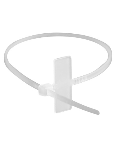 Хомут 2,5x100 белый (100шт) (252100SR-M): Хомут маркировочный, горизонтальная табличка под замком 24,5x7,8 в Новошахтинске