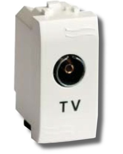 Розетка TV универсальная Brava 1 модуль белая (76721B): Розетка TV в Новошахтинске