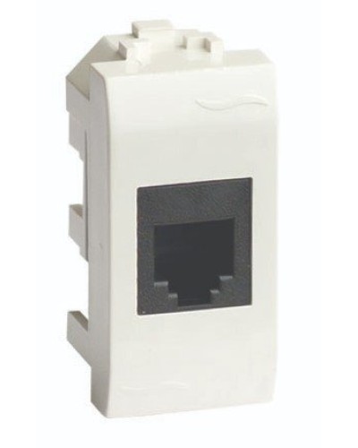 Розетка RJ-45 Brava 1 модуль слоновая кость (75457S): Розетка компьютерная с одним разъёмом в Новошахтинске
