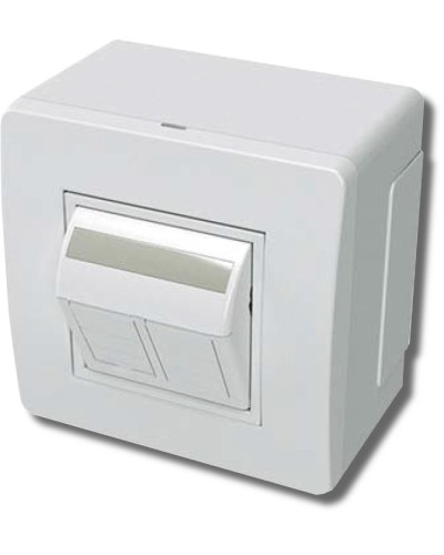 Коробка в сборе с 2 розетками RJ45, кат.5е, белая (10656): Коробка в сборе в Новошахтинске