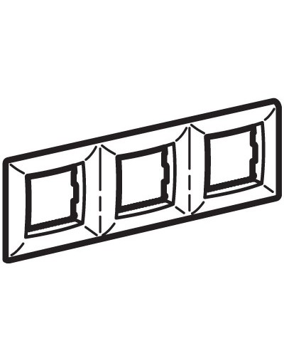 Рамка на 2+2+2 модуля (трехместная), белая (75013W): Рамка трехместная, Brava в Новошахтинске