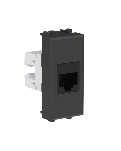 Розетка RJ-45, кат.5E, Avanti, 1 модуль, черный матовый (4412661): Розетка компьютерная модульная в Новошахтинске