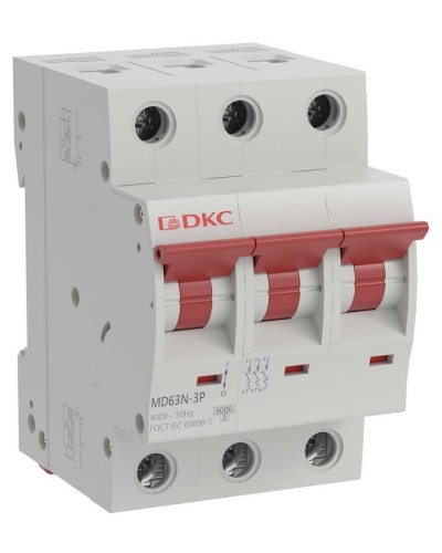 YON max MD63N 3P 10А 6кА C (MD63N-3PC10). Автоматический выключатель. ДКС в Новошахтинске