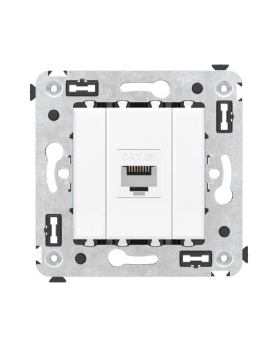 Розетка RJ-45 в стену, кат.5E, Avanti, одинарная, белое облако (4400663). Розетка компьютерная. ДКС в Новошахтинске