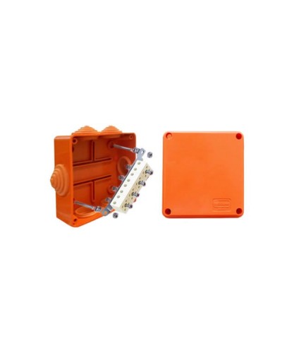 Коробка JBS100 100х100х55, 6 вых., 3P (0,15…4мм²) (43107HF): Коробка монтажная, огнестойкая, без галогена в Новошахтинске