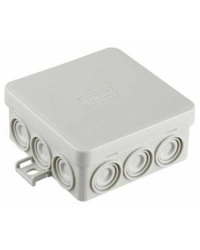 Коробка JBL085 85х85х38, 12 вых., 4P (0,15...6мм²) серая (43755HF-GR). Коробка монтажная, огнестойкая, без галогена. Экопласт в Новошахтинске