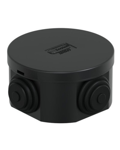 Коробка JBR065 D=65х35, 4 вых., IP44, черная (44004BL-1). Коробка монтажная. Экопласт в Новошахтинске