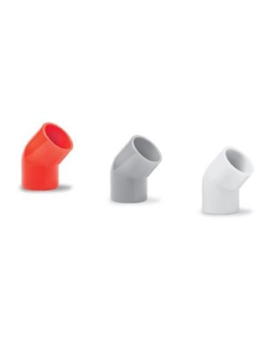 Ecoplast поворот 45гр., для аспирационной системы D25, АБС, красный (10 шт) (49225-10). Поворот для аспирационной системы. Экопласт в Новошахтинске