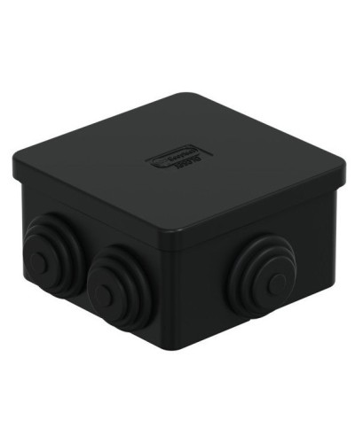 Коробка JBS070 70х70х40, 6 вых., IP44, черная (44056BL-1). Коробка монтажная. Экопласт в Новошахтинске