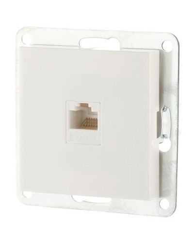 Розетка RJ-45 кат.5е с накладкой, белый LK80 (846104-1). Розетка компьютерная. Экопласт в Новошахтинске