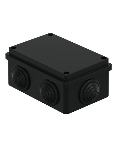 Коробка JBS120 120х80х50, 6 вых., IP55, черная (44008BL-1). Коробка монтажная. Экопласт в Новошахтинске