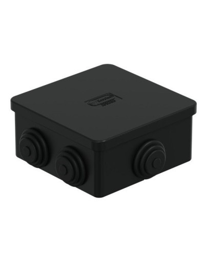 Коробка JBS080 85х85х40, 6 вых, IP44, черная (44006BL-1). Коробка монтажная. Экопласт в Новошахтинске