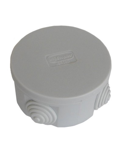 Коробка JBR080 D=80х40, 4 вых. IP44, серая (44005HF). Коробка монтажная, без галогена. Экопласт в Новошахтинске