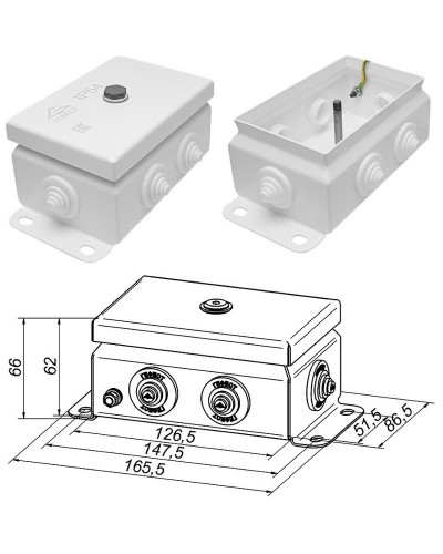 КМ IP55-0812 (без DIN рейки). Коробка монтажная электротехническая. Гефест в Новошахтинске