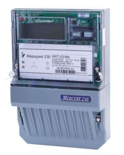 Меркурий 230 ART-01 PQRSIN 3ф 5-60А 1.0/2.0 класс точности, многотарифный (М0000051910). Счетчик электроэнергии. Инкотекс в Новошахтинске
