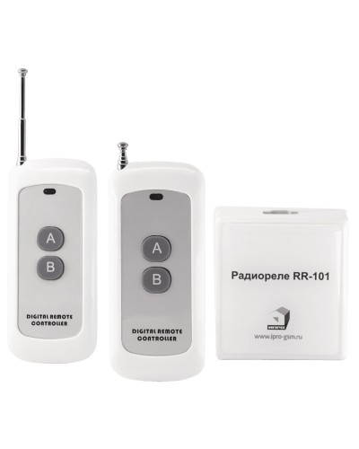 RR-101 + 2 пульта, 250-950 метров, двойное питание 12В и 220В. Комплект радиореле. ИПРо в Новошахтинске