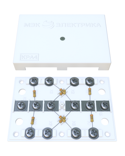 KRA-4 75 Om white (MEC42101). Коробка на 4 абонента. МЭК-Электрика в Новошахтинске