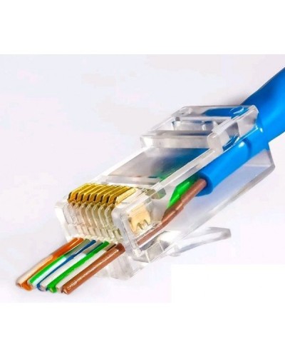 RJ-45 джек сквозной (8P8C) (100 шт). Разъем RJ-45. Прочие зарубежные в Новошахтинске