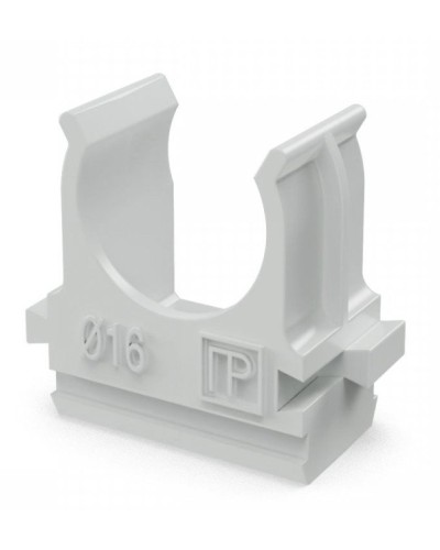 Крепеж-клипса для труб АБС-пластик в п/э D16 (100 шт) (PR.02616). Крепление для труб ПВХ. Промрукав в Новошахтинске