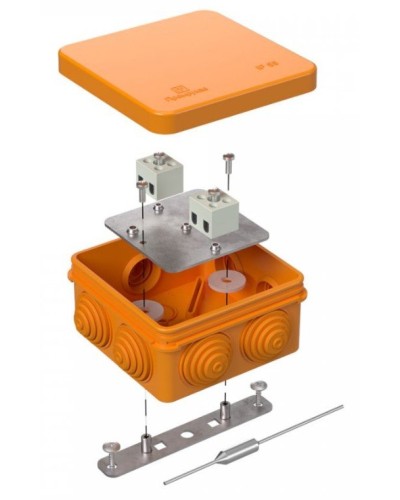 Коробка огнестойкая 80х80х40 (40-0210-FR1.5-4-П). Коробка огнестойкая для открытой установки. Промрукав в Новошахтинске