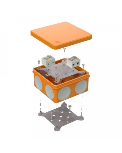 Коробка огнестойкая 60-0300-FR2.5-4 Е15-Е120 100х100х50. Коробка огнестойкая для открытой установки. Промрукав в Новошахтинске