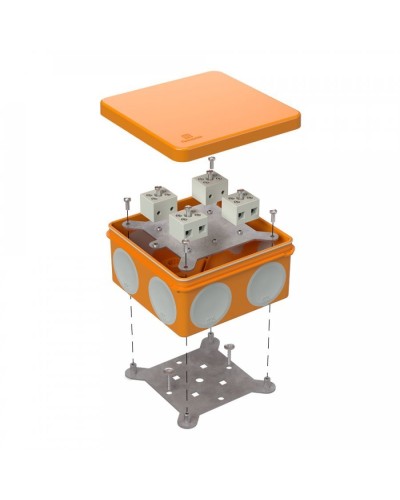 Коробка огнестойкая 100х100х50 (60-0300-FR2.5-8). Коробка огнестойкая для открытой установки. Промрукав в Новошахтинске