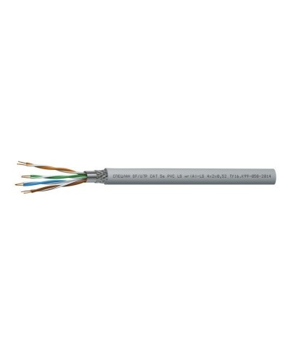 СПЕЦЛАН SF/UTP Cat 5e PVC LSнг(А)-LS 4х2х0,52. Кабель «витая пара» (LAN) для структурированных систем связи. Спецкабель в Новошахтинске