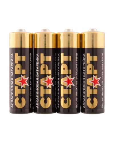 СТАРТ LR6-SH4-BOX (1,5 В, AA, LR6), упак. 4 шт.. Алкалиновые батарейки. СТАРТ в Новошахтинске