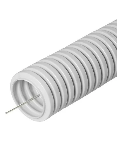FCPL-20-PVC-100-1-GY (11228c): Труба гофрированная гибкая, лёгкая с протяжкой в Новошахтинске