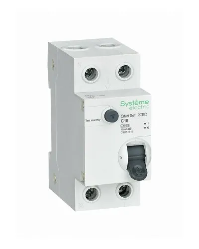 City9 Set 1P+N С 16А 4.5kA 10мА A 230В (C9D51616). Автоматический выключатель дифференциального тока. Systeme Electric в Новошахтинске