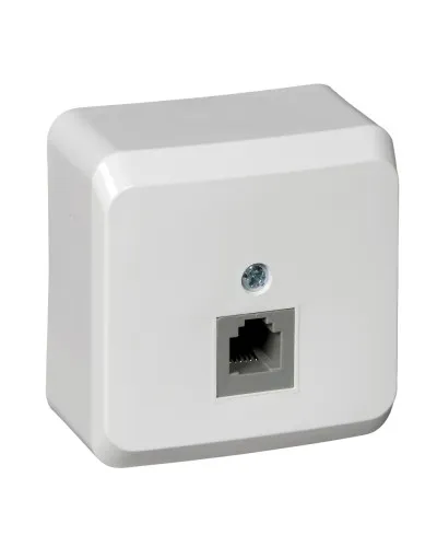 Этюд розетка RJ11 1-местная, о/у, белый (TELA-001B). Розетка телефонная. Systeme Electric в Новошахтинске